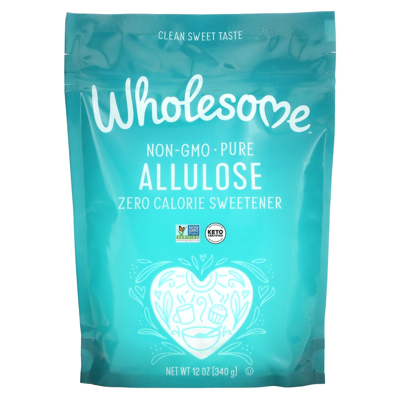 Wholesome Sweeteners, Allulose, Zero Calorie Sweetener, 12 oz (340 g)