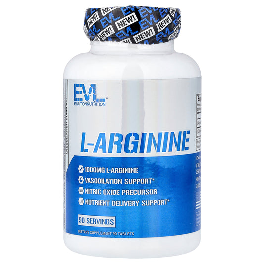EVLution Nutrition, L-Arginine, 1 g, 90 Tablets
