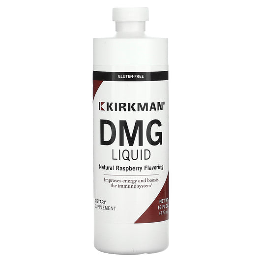 Kirkman Labs, DMG Liquid, Natural Raspberry, 125 mg, 16 fl oz (473 ml)