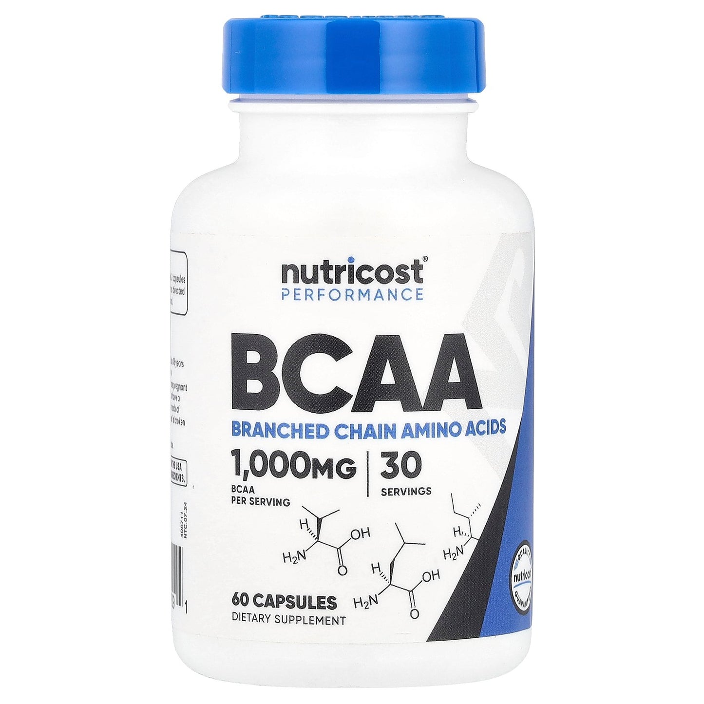 Nutricost, Performance, BCAA, 60 Capsules (500 mg per Capsule)