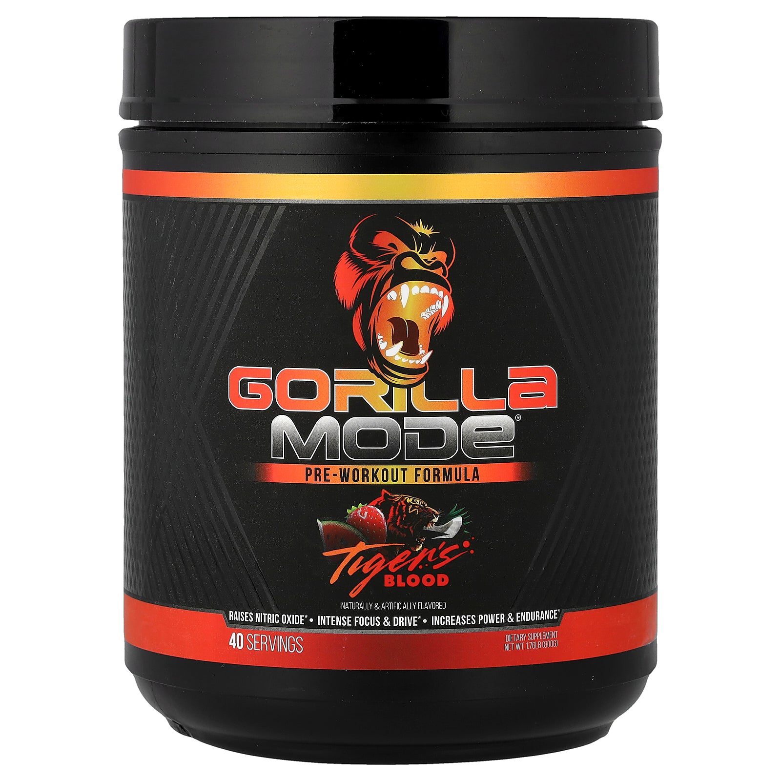 Gorilla Mind, Mode®, Pre-Workout Formula, Tigers Blood, 1.76 lb (800 g)