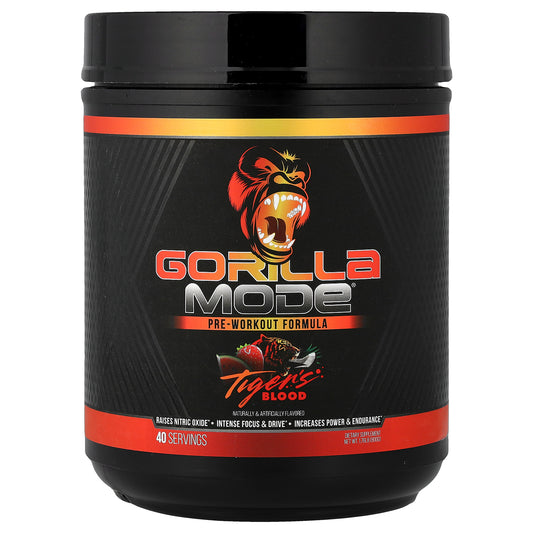 Gorilla Mind, Mode®, Pre-Workout Formula, Tigers Blood, 1.76 lb (800 g)