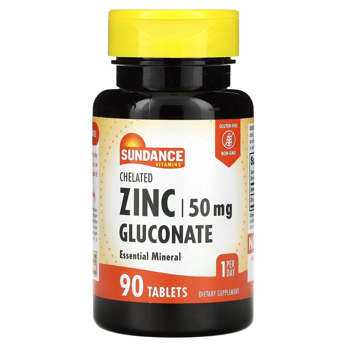 Sundance Vitamins, Chelated Zinc Gluconate, 50 mg, 90 Tablets