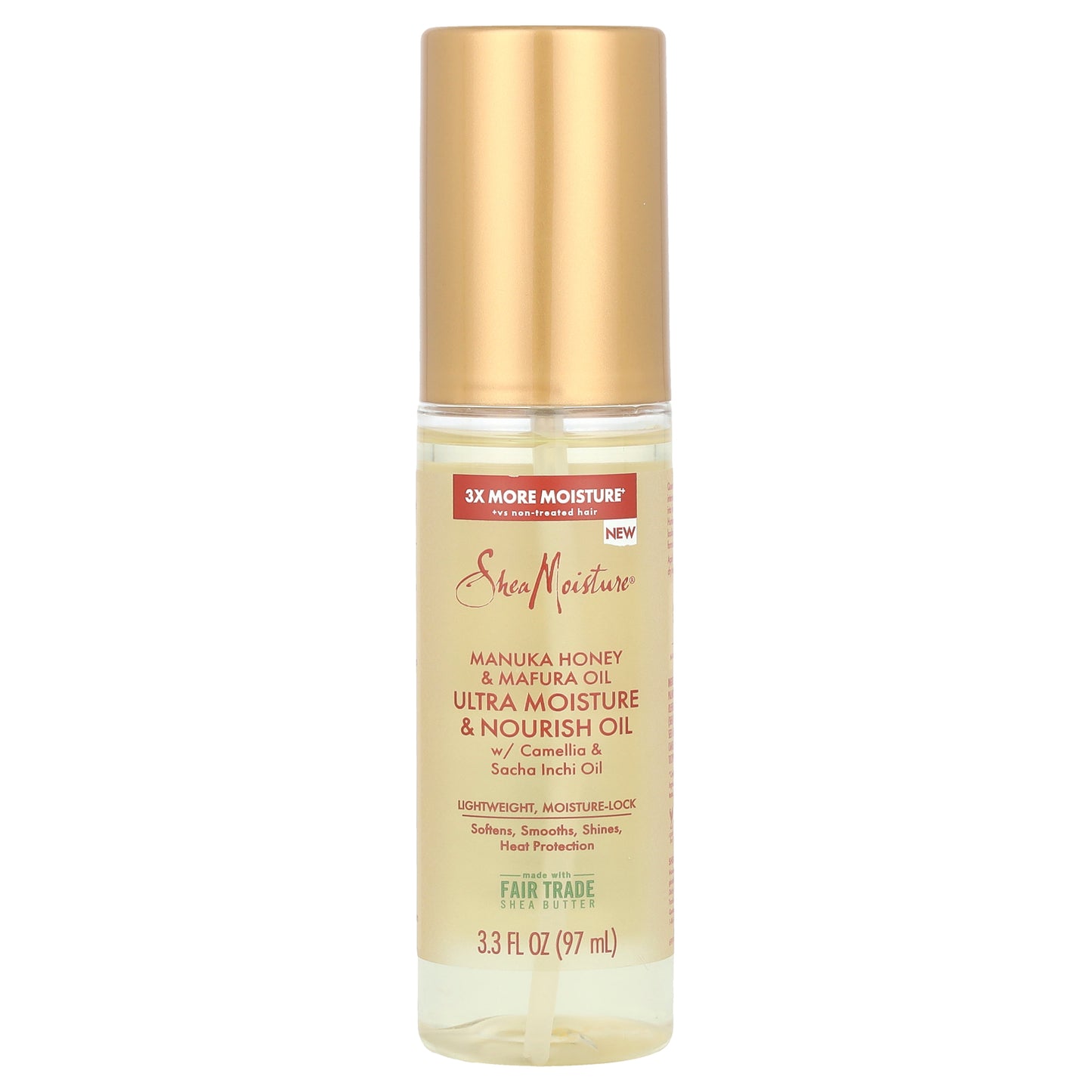 SheaMoisture, Ultra Moisture & Nourish Oil, Manuka Honey & Mafura Oil, 3.3 fl oz (97 ml)