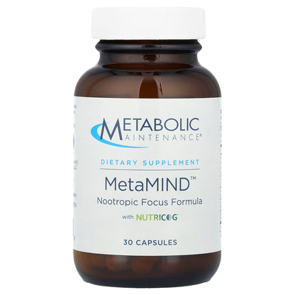 Metabolic Maintenance, MetaMIND™, 30 Capsules