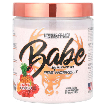 Bucked Up, Babe, Pre-Workout, Fruit Punch, 13 oz (369 g)