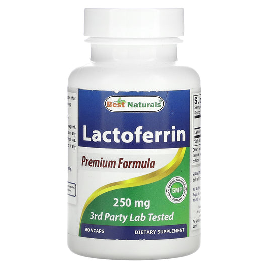 Best Naturals, Lactoferrin, 250 mg, 60 Vcaps