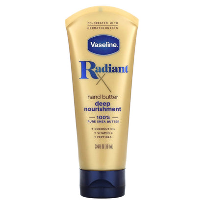 Vaseline, RadiantX, Deep Nourishment Hand Butter, 3.4 fl oz (101 ml)