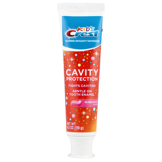 Crest, Kid's, Cavity Protection, Fluoride Anticavity Toothpaste, Bubble Gum, 4.2 oz (119 g)