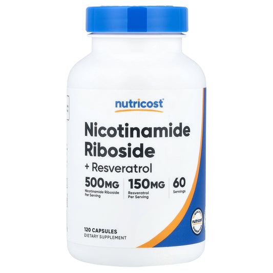 Nutricost, Nicotinamide Riboside + Resveratrol, 120 Capsules
