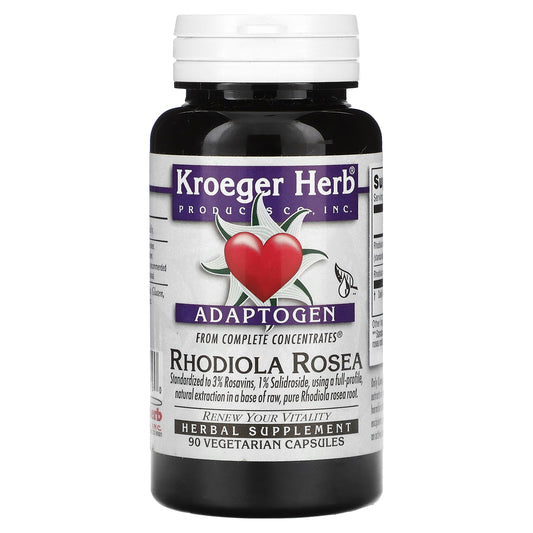 Kroeger Herb Co, Rhodiola Rosea, 90 Vegetarian Capsules