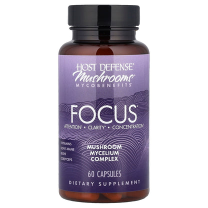 Host Defense, Mushrooms™ Mycobenefits, Focus, 60 Capsules