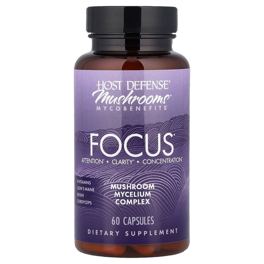 Host Defense, Mushrooms™ Mycobenefits, Focus, 60 Capsules