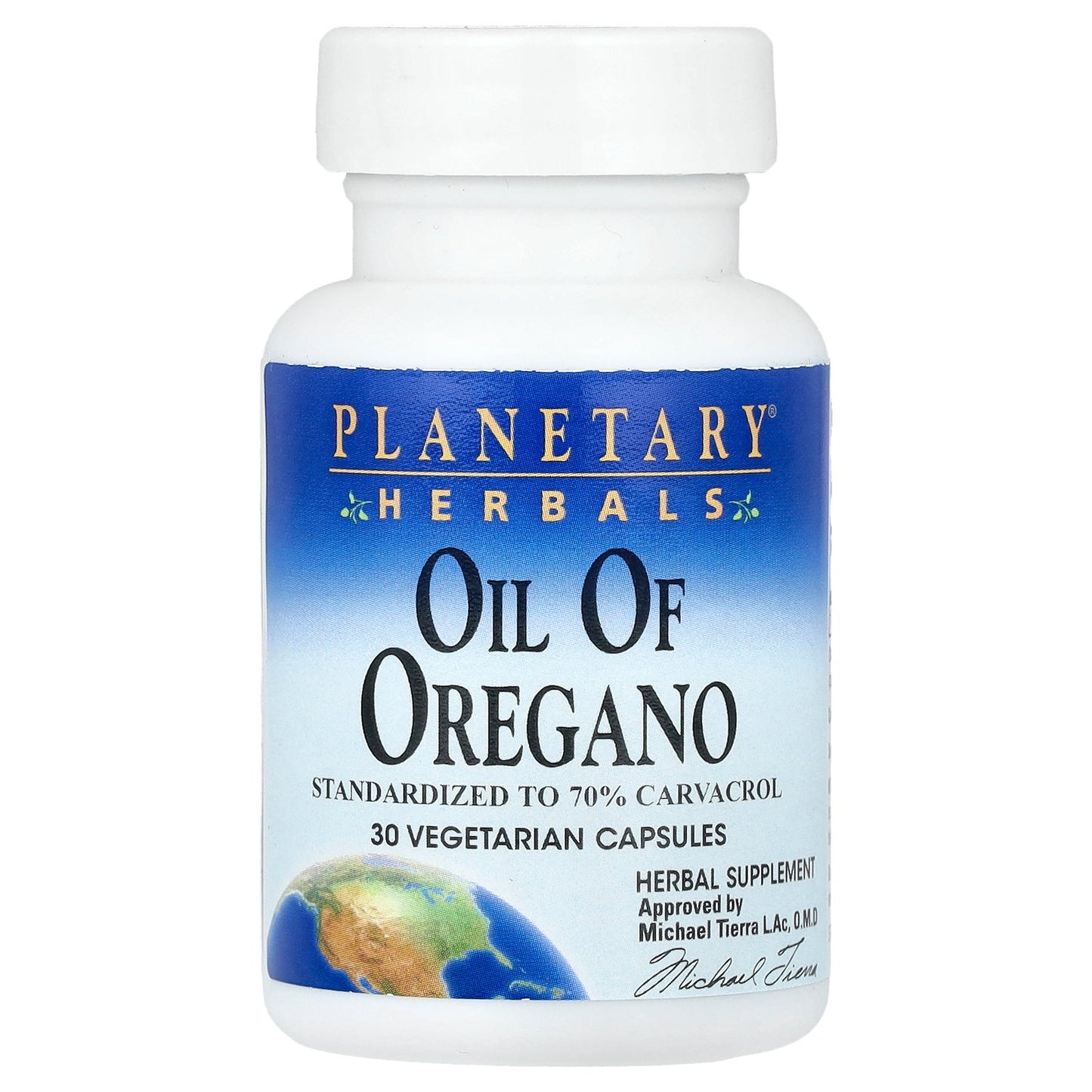 Planetary Herbals, Oil Of Oregano, 45 mg, 30 Vegetarian Capsules