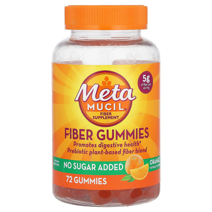 Metamucil, Fiber Gummies, Orange, 72 Gummies