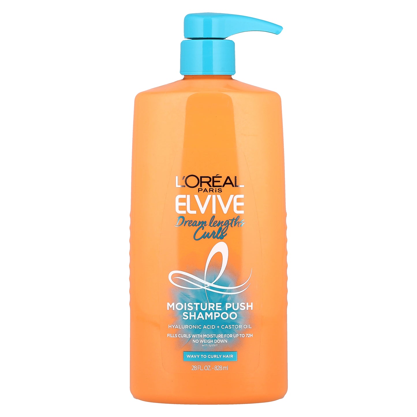 L'Oréal, Elvive, Dream Lengths Curls, Moisture Push Shampoo, Wavy to Curly Hair, 28 fl oz (828 ml)