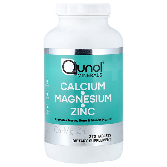 Qunol, Calcium, Magnesium, Zinc, 270 Tablets