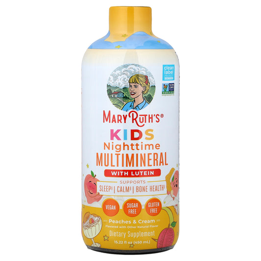 MaryRuth's, Kids, Nighttime Multivitamin With Lutein, Peaches & Cream, 15.22 fl oz (450 ml)