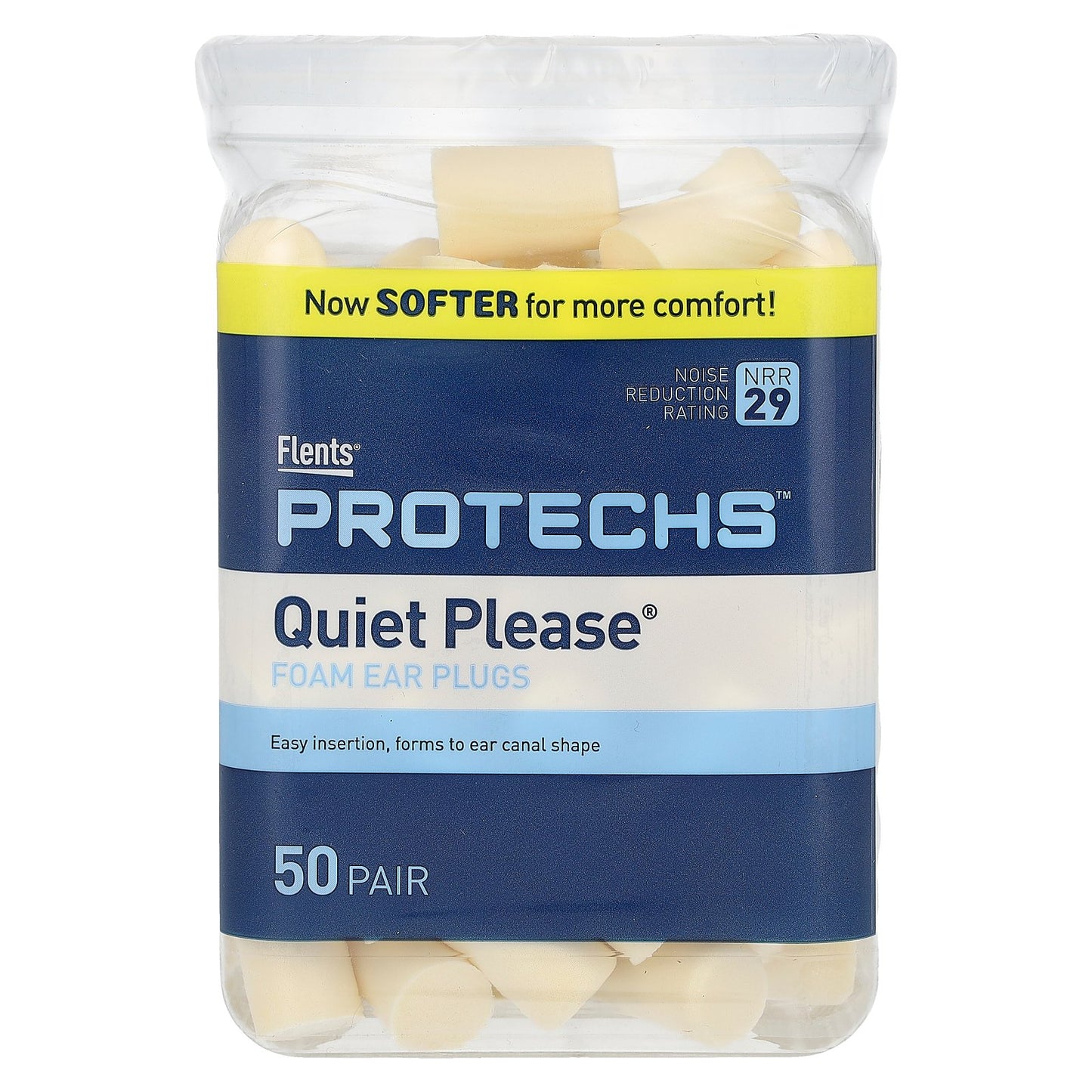 Flents, Protechs, Quiet Please, Foam Ear Plugs, 50 Pair