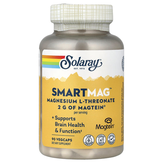 Solaray, SmartMag® Magnesium L-Threonate, 90 VegCaps (48 mg per VegCap)