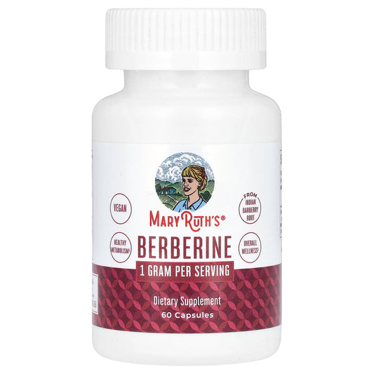 MaryRuth's, Berberine, 1 g, 60 Capsules  (500 mg Per Capsule)