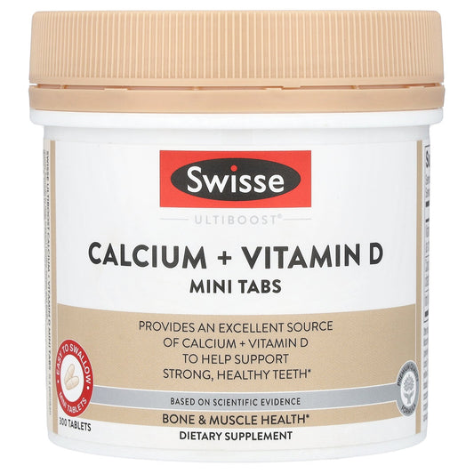 Swisse, Ultiboost®, Calcium + Vitamin D Mini Tabs, 300 Tablets