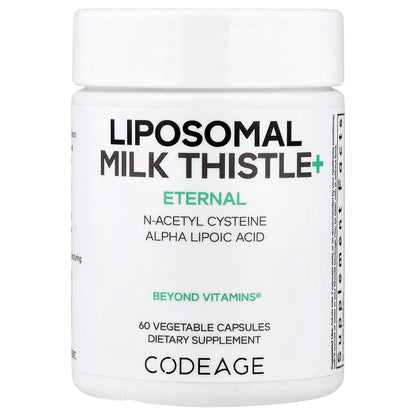 Codeage, Eternal, Liposomal Milk Thistle+, 60 Vegetable Capsules