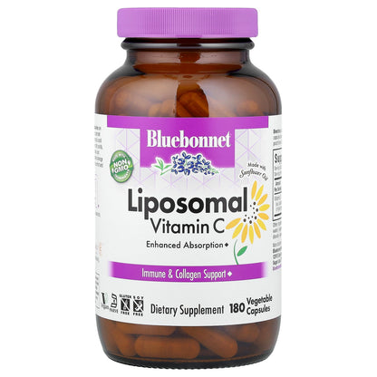 Bluebonnet Nutrition, Liposomal Vitamin C, 180 Vegetable Capsules (500 mg per Capsule)