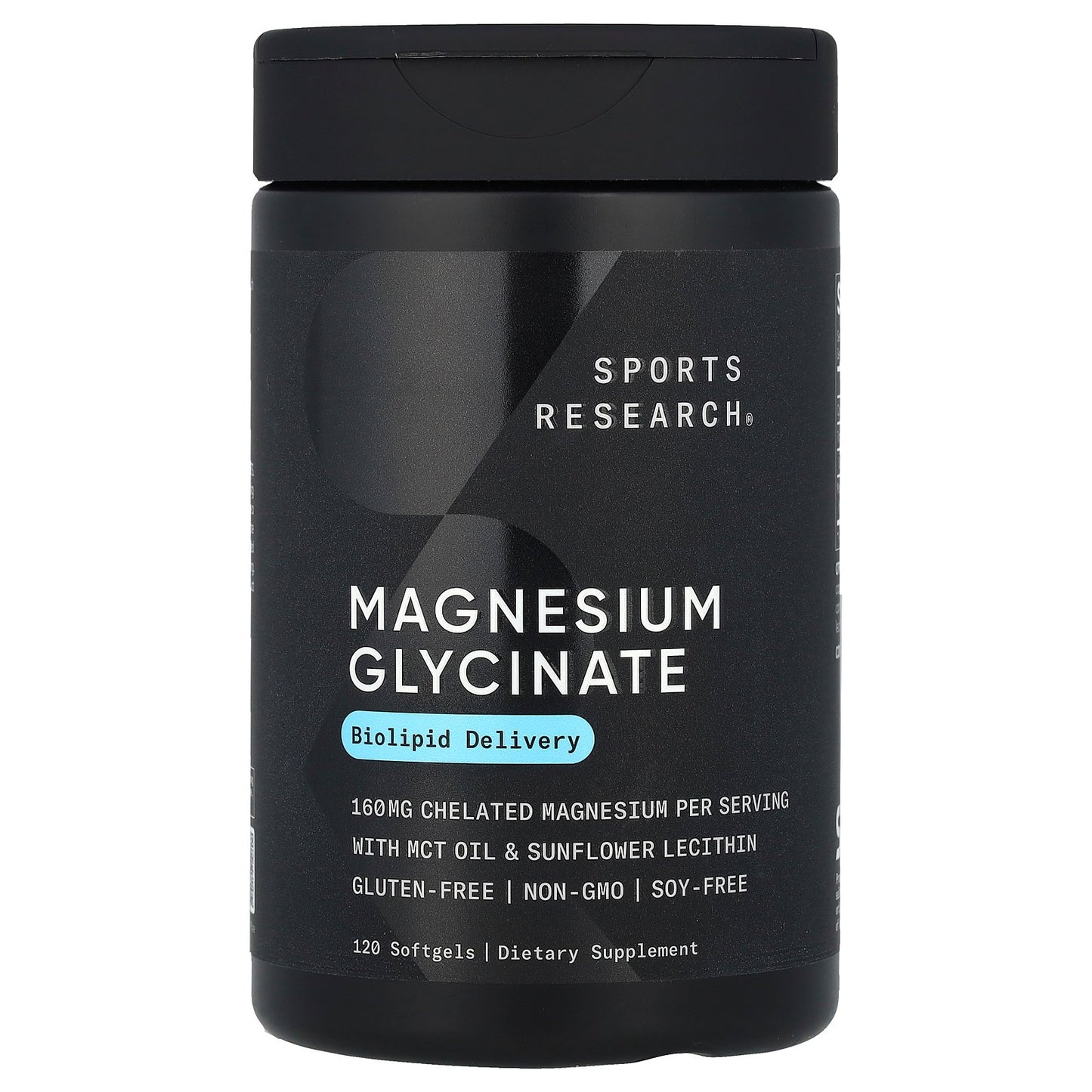 Sports Research, Magnesium Glycinate, 120 Softgels (80 mg per Softgel)