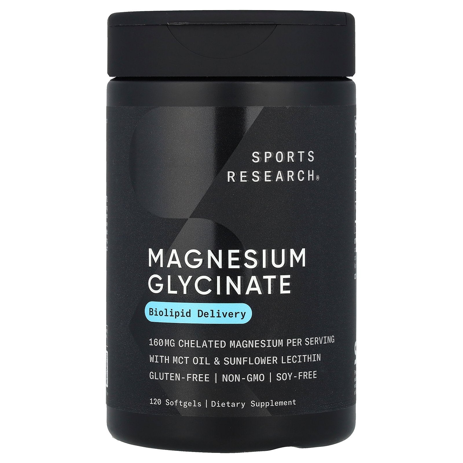 Sports Research, Magnesium Glycinate, 120 Softgels (80 mg per Softgel)
