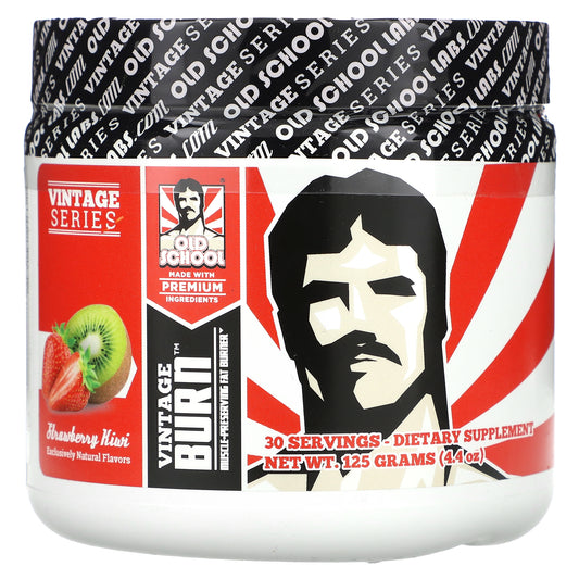 Old School Labs, Vintage Burn, Muscle Preserving Fat Burner, Strawberry Kiwi, 4.4 oz (125 g)