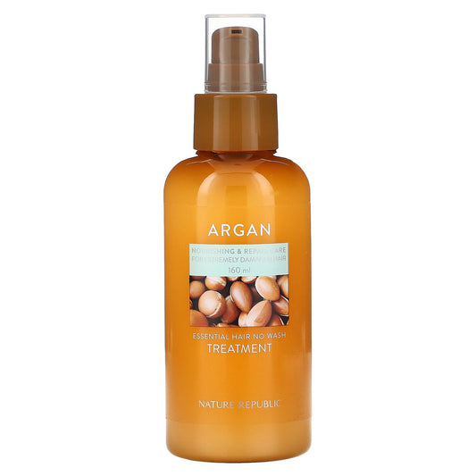 Nature Republic, Argan Essential Hair No Wash Treatment, 5.41 fl oz (160 ml)