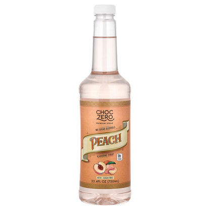 ChocZero, Premium Syrup, Peach, Sugar Free, 25.4 fl oz (750 ml)