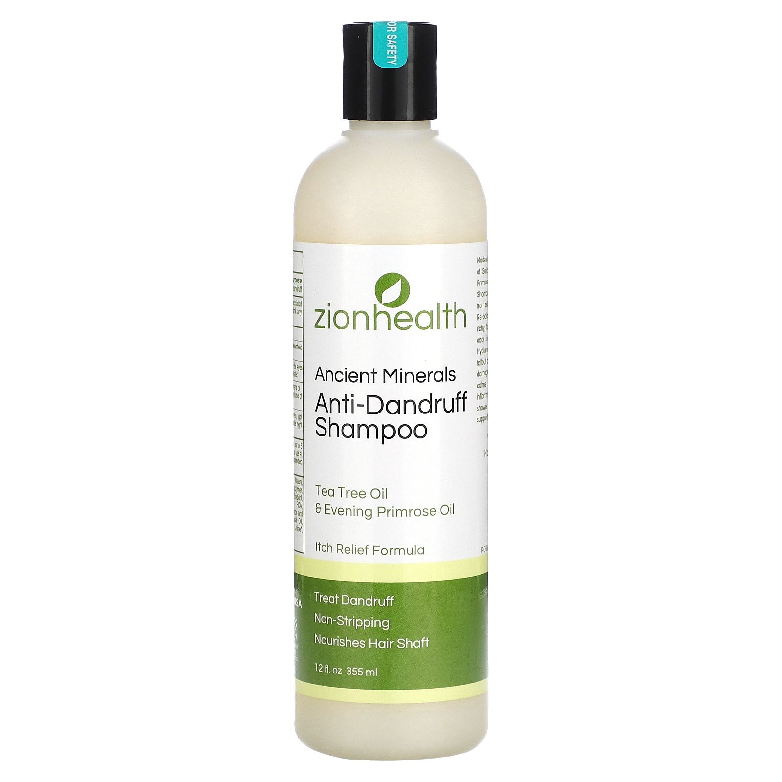 Zion Health, Ancient Minerals, Anti-Dandruff Shampoo, Tea Tree Oil & Evening Primrose Oil, 12 fl oz (355 ml)