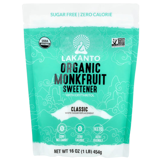 Lakanto, Organic Monkfruit Sweetener, 1 lb (454 g)
