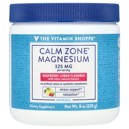 The Vitamin Shoppe, Calm Zone®, Magnesium, Raspberry Lemon, 8 oz (225 g)