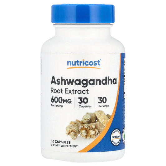 Nutricost, Ashwagandha Root Extract, 600 mg, 30 Capsules