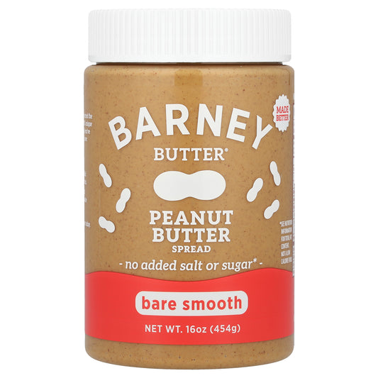 Barney Butter, Peanut Butter Spread, Bare Smooth, 16 oz (454 g)