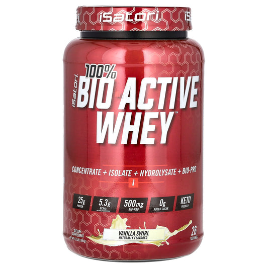 Isatori, 100% Bio Active Whey, Vanilla Swirl , 1.9 lbs (864 g)