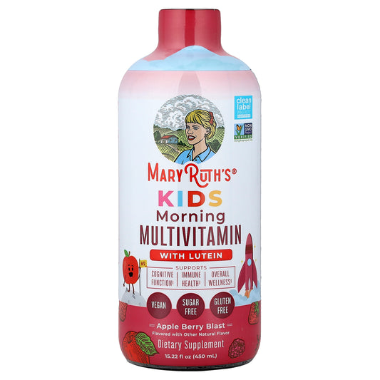 MaryRuth's, Kids, Morning Multivitamin With Lutein, Apple Berry Blast, 15.22 fl oz (450 ml)