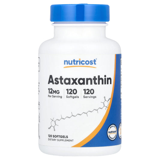 Nutricost, Astaxanthin , 12 mg, 120 Softgels