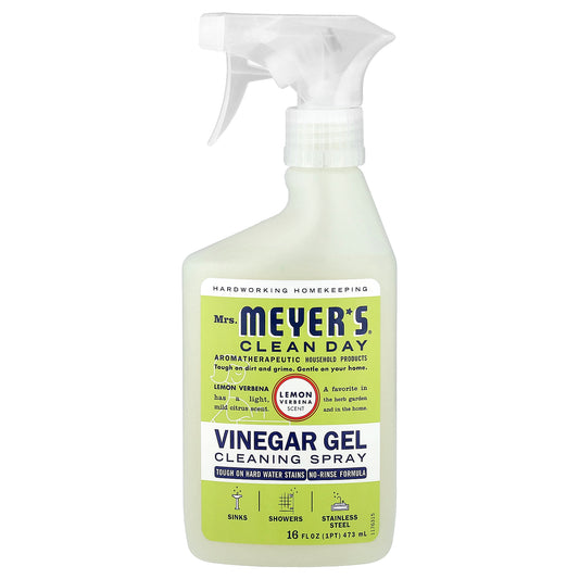Mrs. Meyers Clean Day, Vinegar Gel Cleaning Spray, Lemon Verbena, 16 fl oz (473 ml)