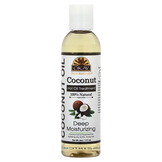 Okay Pure Naturals, Coconut Hot Oil Treatment, Deep Moisturizing, 6 oz (177 ml)