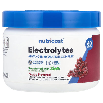 Nutricost, Electrolytes, Advanced Hydration Complex, Grape, 8.4 oz (234 g)