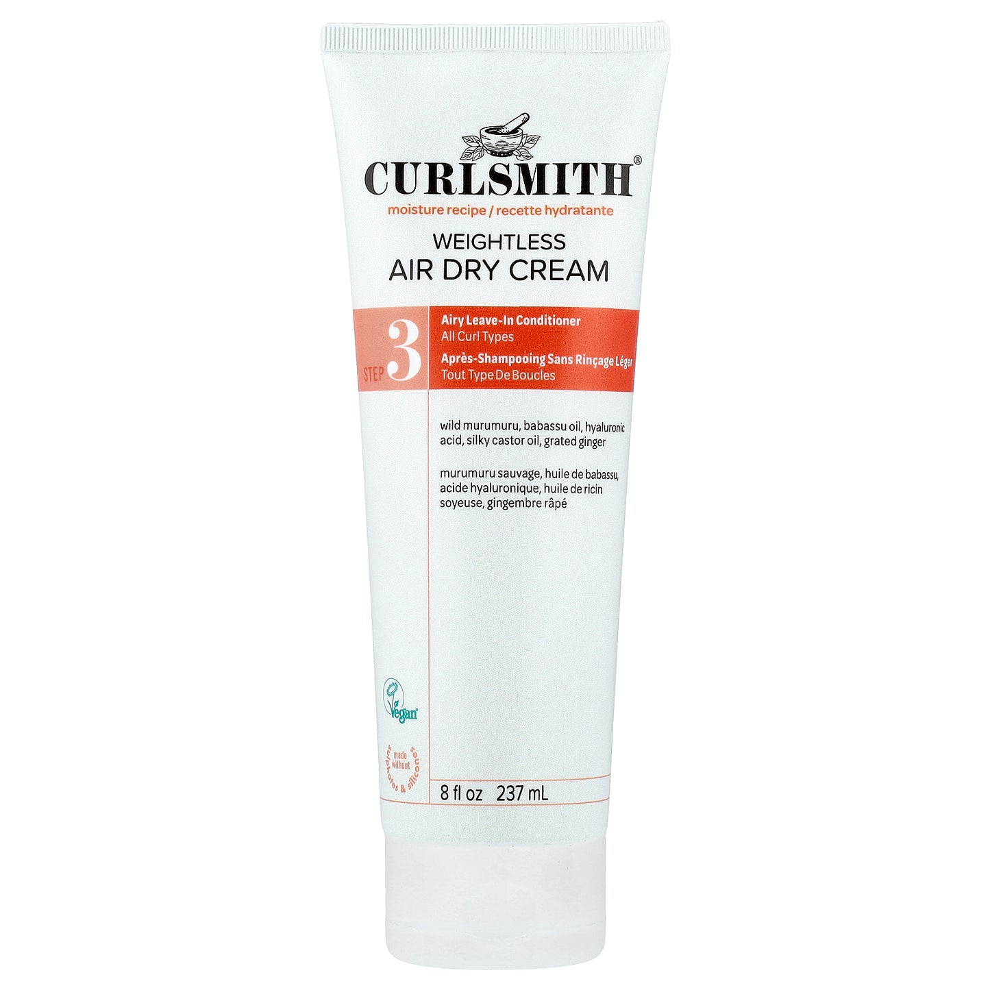 Curlsmith, Weightless Air Dry Cream, Airy Leave-In Conditioner, All Curl Types, 8 fl oz (237 ml)