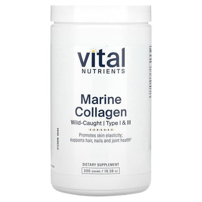 Vital Nutrients, Marine Collagen Wild-Caught, Type I & III, 10.58 oz (300 g)