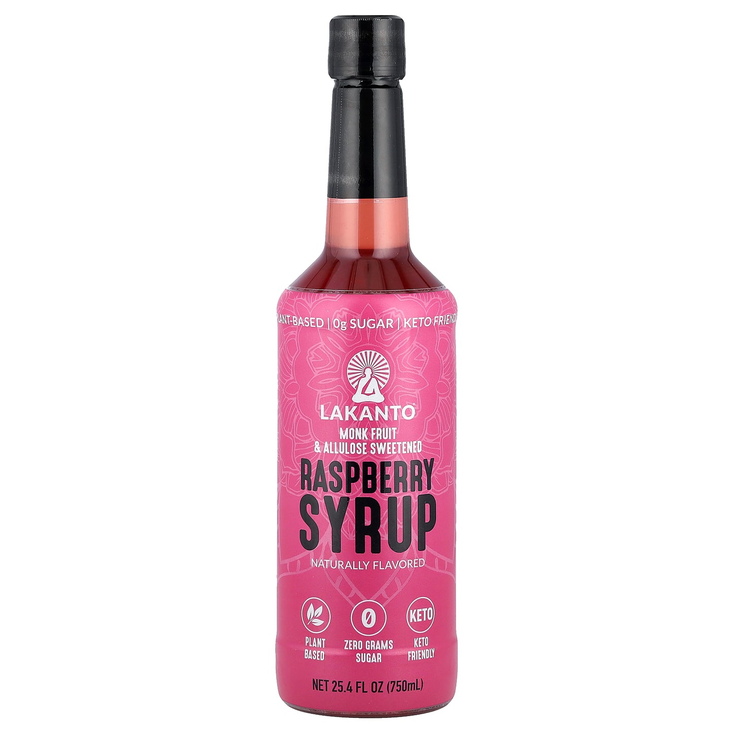 Lakanto, Raspberry Syrup, 25.4 fl oz (750 ml)