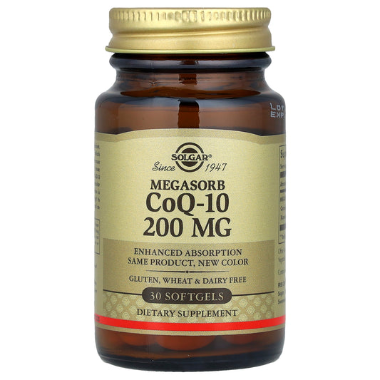 Solgar, Megasorb CoQ-10 , 200 mg, 30 Softgels