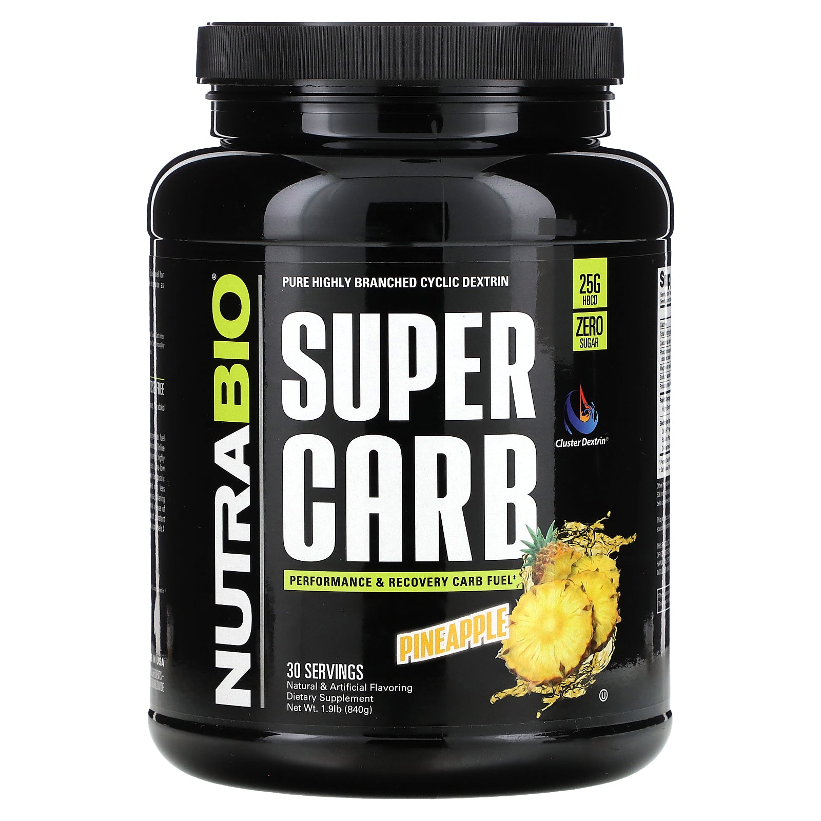 NutraBio, Super Carb, Pineapple, 1.9 lb (840 g)