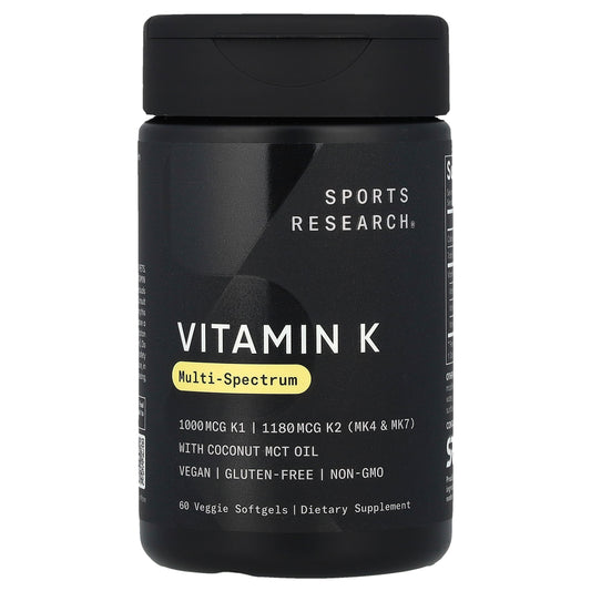 Sports Research, Vitamin K, 60 Veggie Capsules